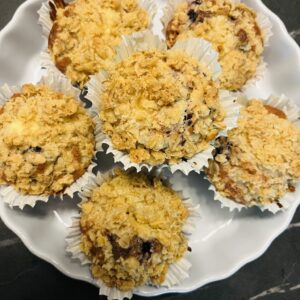 American blueberrymuffin med creamecheese fyllning och crunch